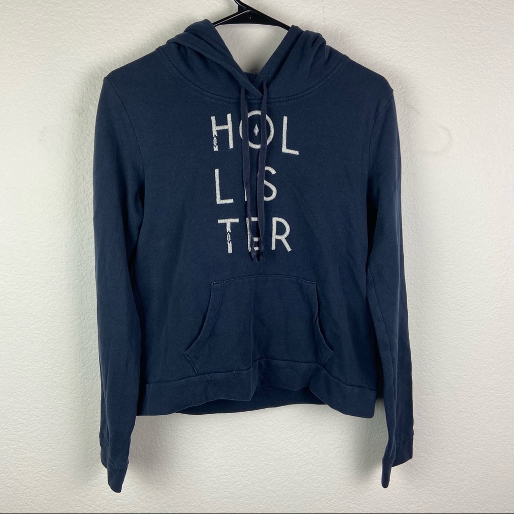 Hollister Navy Blue Hoodie Sweatshirt Pullover